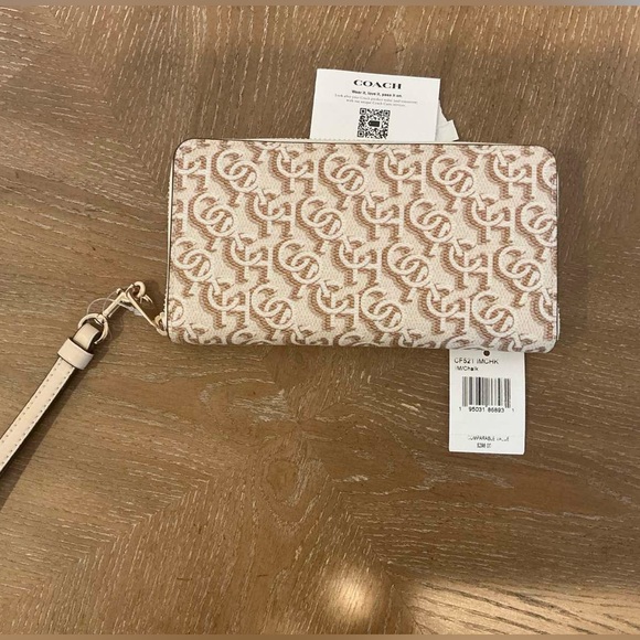 Coach Long Zip Around Wallet With Signature Monogram Print - Picture 2 of 5